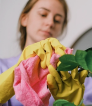 Девушка клинер